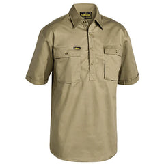 Bisley Closed Front Cotton Drill Shirt - Long Sleeve-(BSC6433)