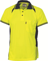 DNC Cool-Breeze Contrast Mesh Polo - short sleeve (3901)