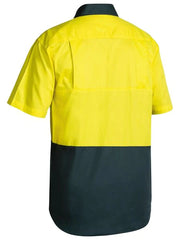 Bisley Hi Vis Cool Lightweight Drill Shirt - Short Sleeve-(BS1895)