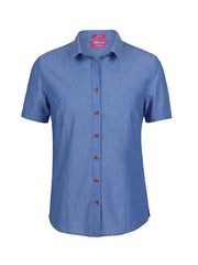 Jb's Ladies Classic S/S Fine Chambray Shirt (4FC1S)