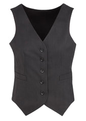 Biz Corporates Peaked Ladies Vest with Knitted Back (50111)