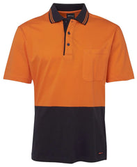 Jb's Hi Vis Short Sleeve Cotton Polo - Adults (6CPHV)