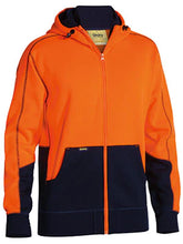 Bisley Hi Vis Zip Front Fleece Hoodie-(BK6819)