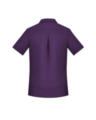 Biz Care Womens Florence Short Sleeve Shirt (CS947LS)-Purple