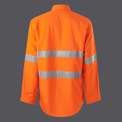 King Gee Women's Shieldtec Lenzing FR Hi-Vis Open Front Taped Shirt (K84003)