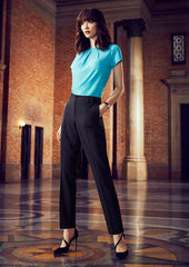 Biz Corporate Womens Bandless Elastic Waist Pant (10722)