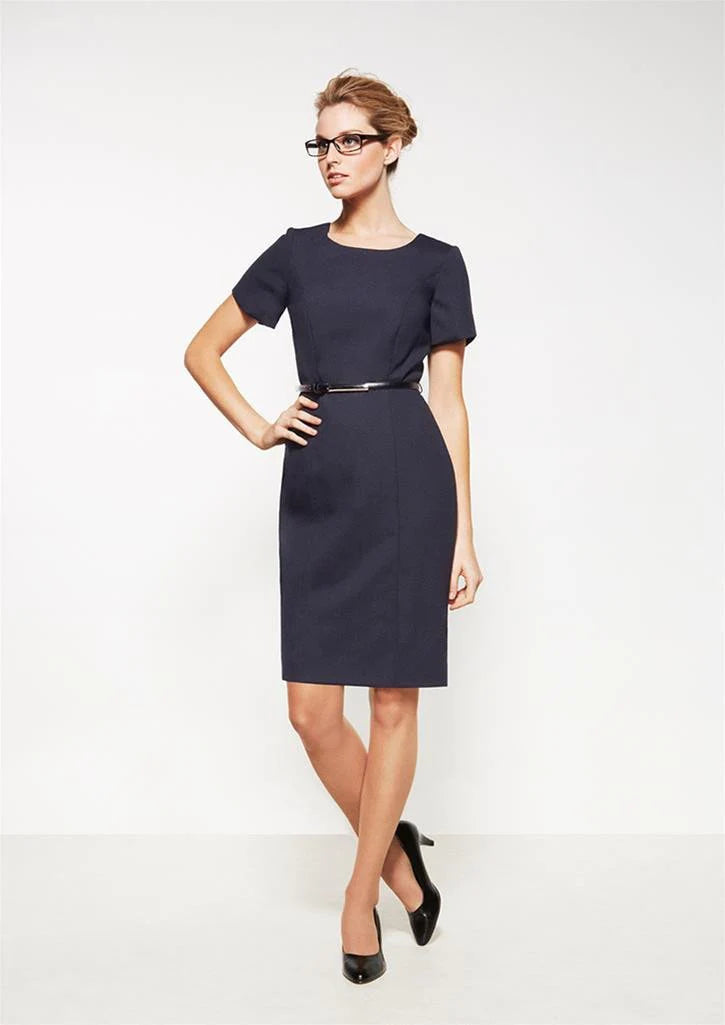 Biz Corporates Ladies Short Sleeve Shift Dress (34012)