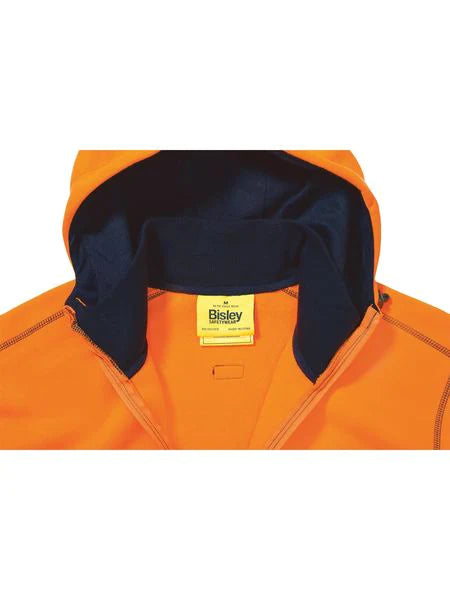 Bisley Hi Vis Zip Front Fleece Hoodie-(BK6819)