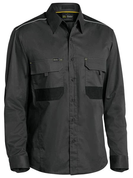 Bisley Flex & Move™ Mechanical Stretch Shirt Long Sleeve-(BS6133)