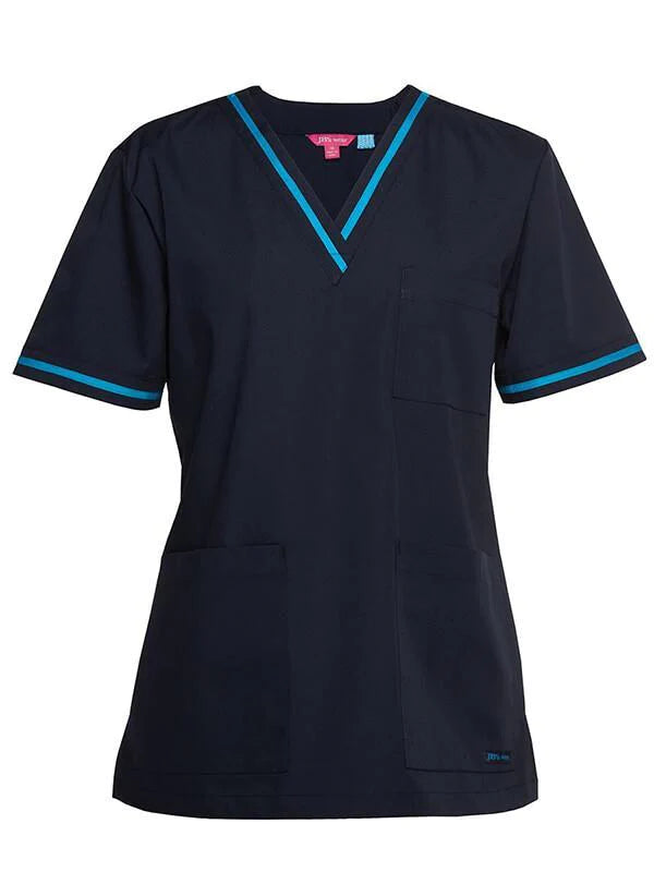 JB's Ladies Contrast Scrubs Top (4SCT1)