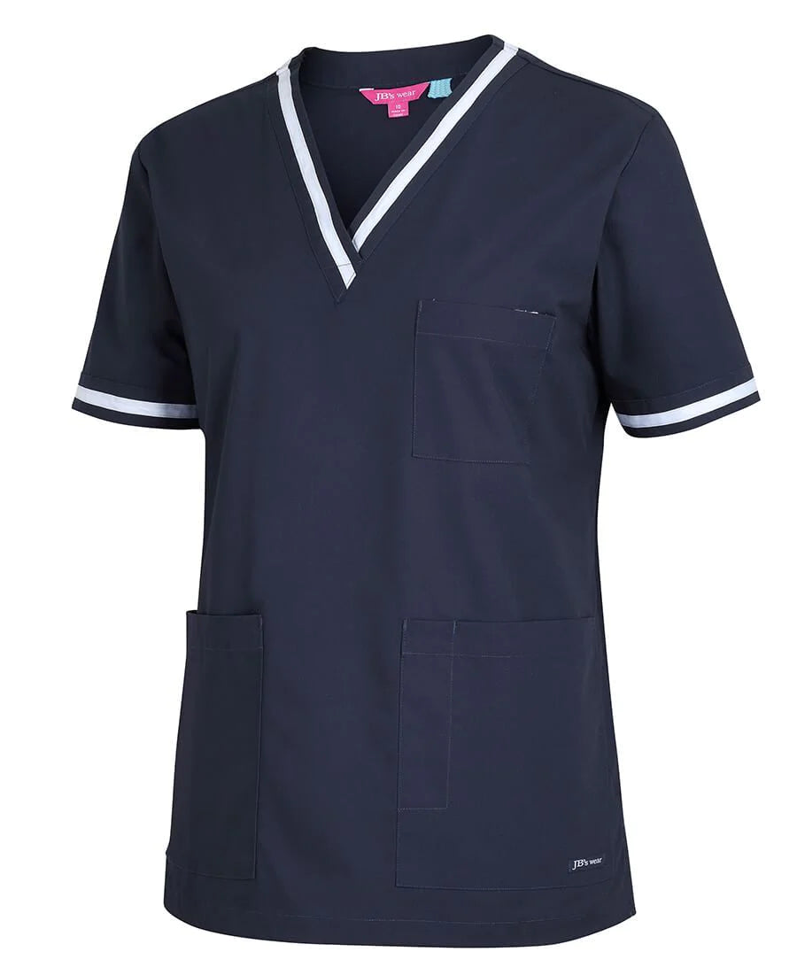 JB's Ladies Contrast Scrubs Top (4SCT1)