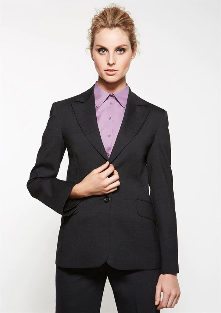 Biz Corporates Comfort Wool Stretch Womens Longline Jacket(64012)