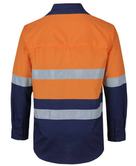 Jb's Hi Vis (D+N) L/S Stretch Work Shirt With Tape (6DSWL)