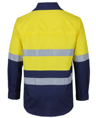 Jb's Hi Vis (D+N) L/S Stretch Work Shirt With Tape (6DSWL)