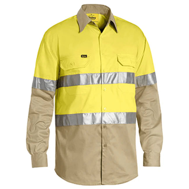 Bisley Men's 3M Taped Cool Hi Vis Light Weight Shirt-(BS6696T)
