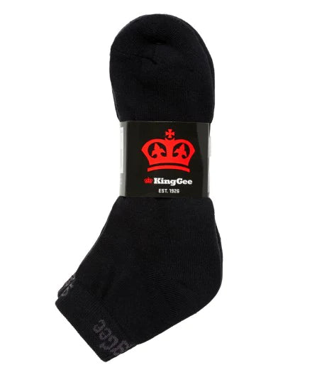 King Gee Men's Crew Cotton Work Sock - 5 Pack (K09035)