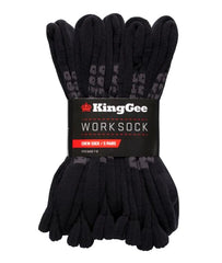 King Gee Men's Crew Cotton Work Sock - 5 Pack (K09035)