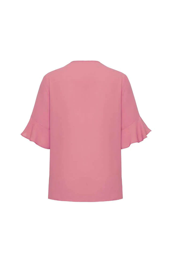 Biz Corporate Womens Aria Fluted Sleeve Blouse (RB966LS)