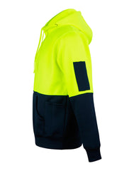 Winning Spirit Unisex Hi Vis Two Tone Fleece Hoodies (SW38)