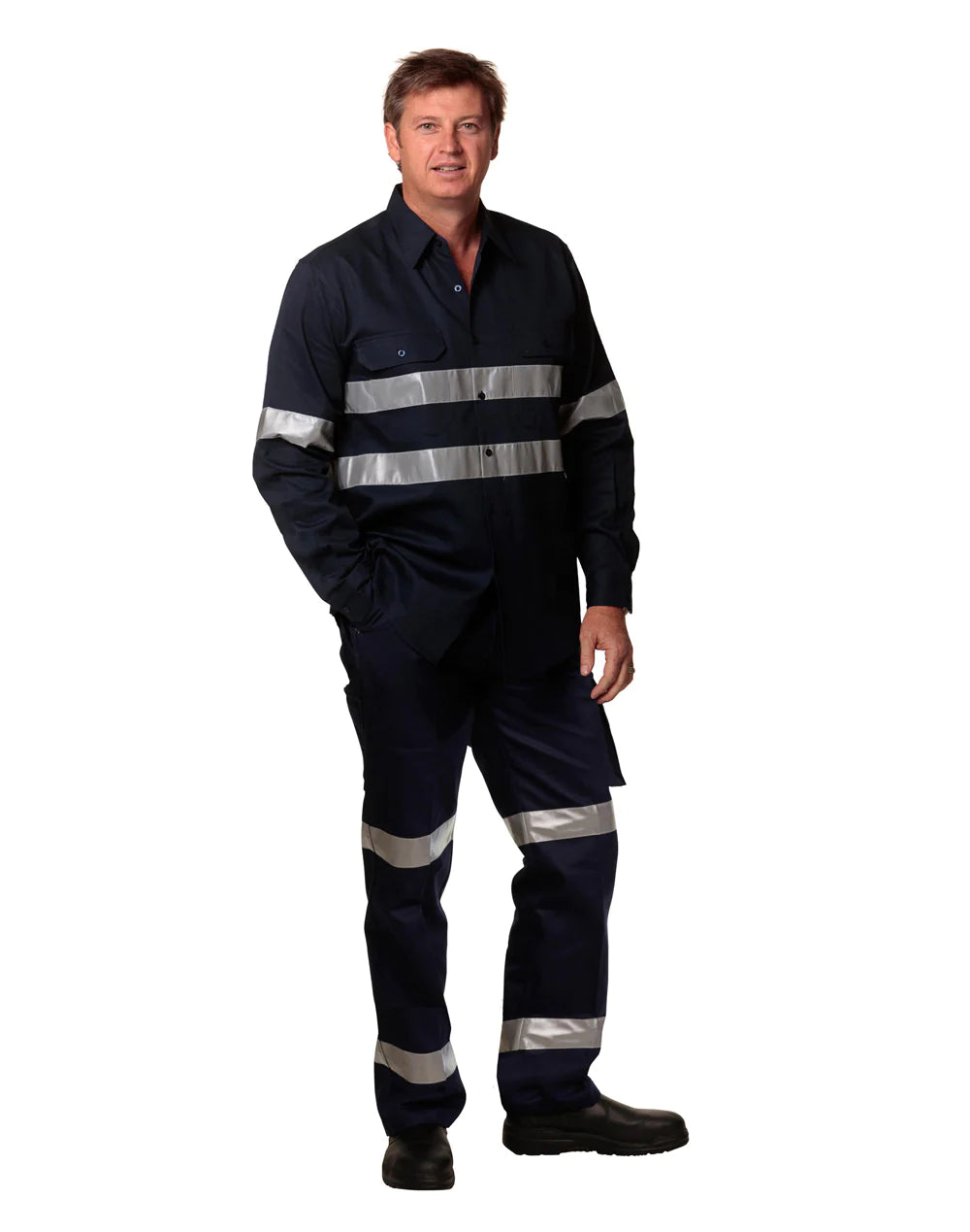 Winning Spirit Men's Heavy Cotton Pre-shrunk Drill Pants with 3M Tapes (WP08HV)