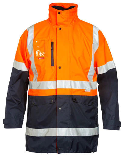 Hard Yakka Foundations Hi-Visibility 4 In 1 Two Tone Jacket With Tape (Y06057)