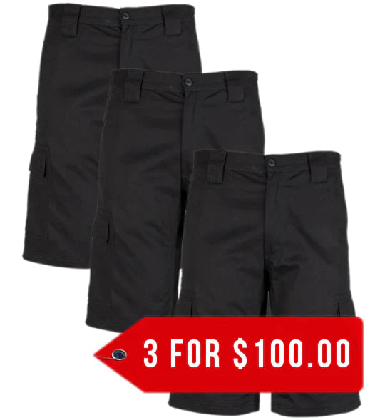 Syzmik ZW012 Mens Drill Cargo Short - 3 Pack