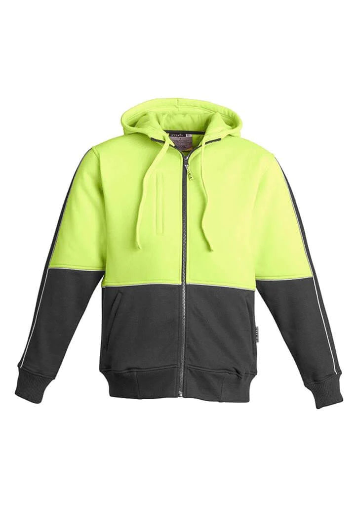 Syzmik Mens Hi Vis Full Zip Hoodie (ZT464)-Clearance